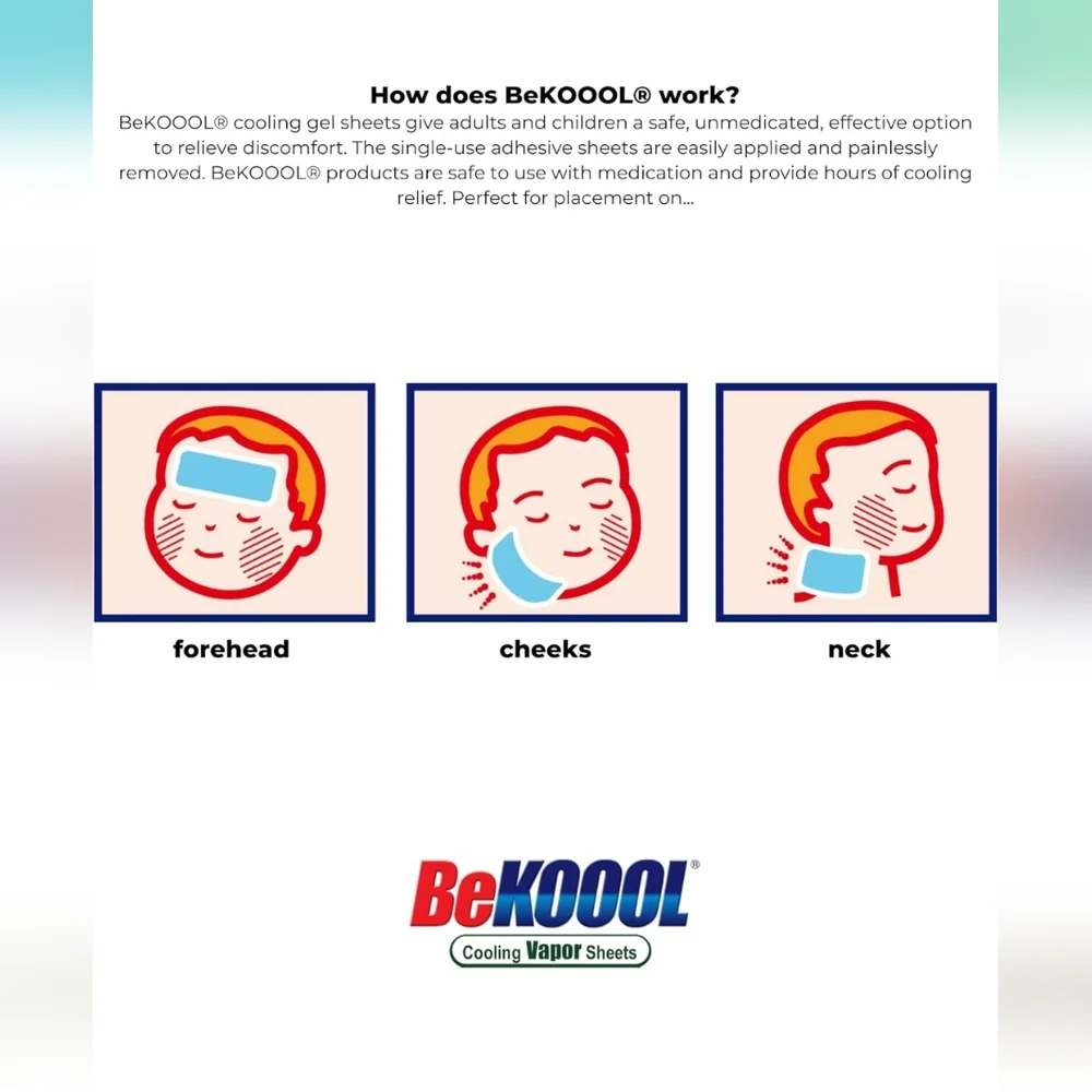 BeKOOOL Cooling Vapor Sheets 2 pack (8 sheets) NEW